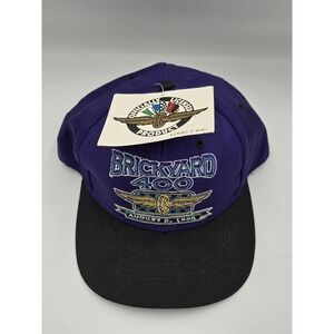BRICKYARD 400 1995‎ Indianapolis Nascar Racing Snap Back Hat Black & Purple New